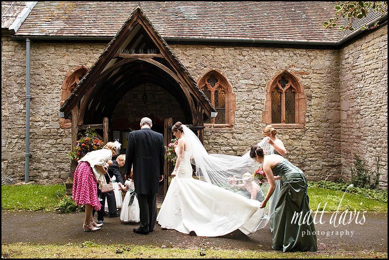 Birtsmorton Court wedding photos at church