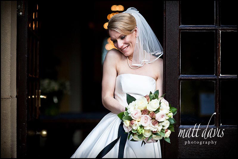 Clearwell Castle wedding photos of bride 