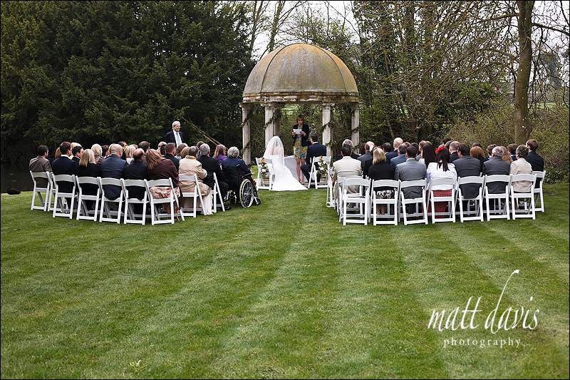 OUtdoor ceremony at Ardington House wedding