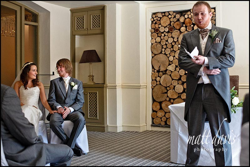 readings during the wedding ceremony at Manor House Hotel