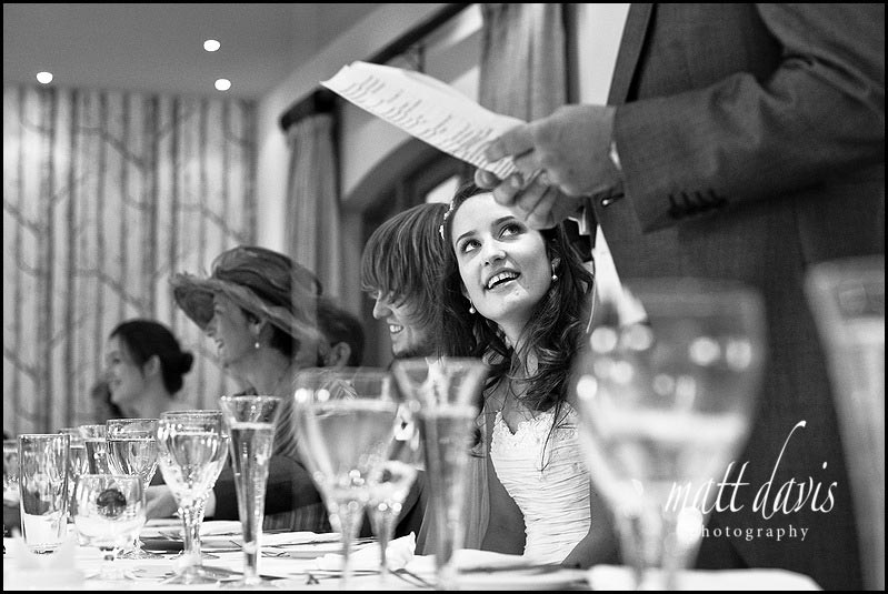 Manor House Hotel wedding photography during speeches