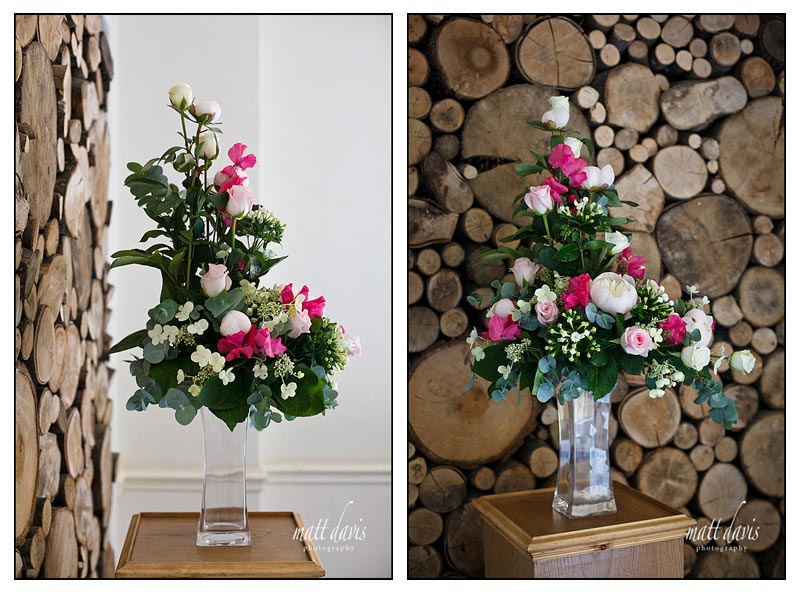 Flower decorations at Manor House Hotel