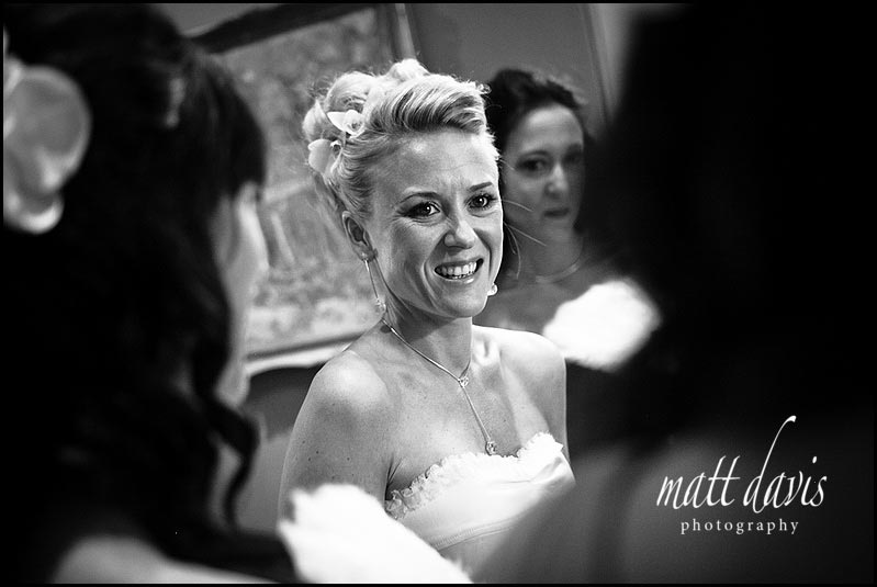 Bride smiling at Matara wedding