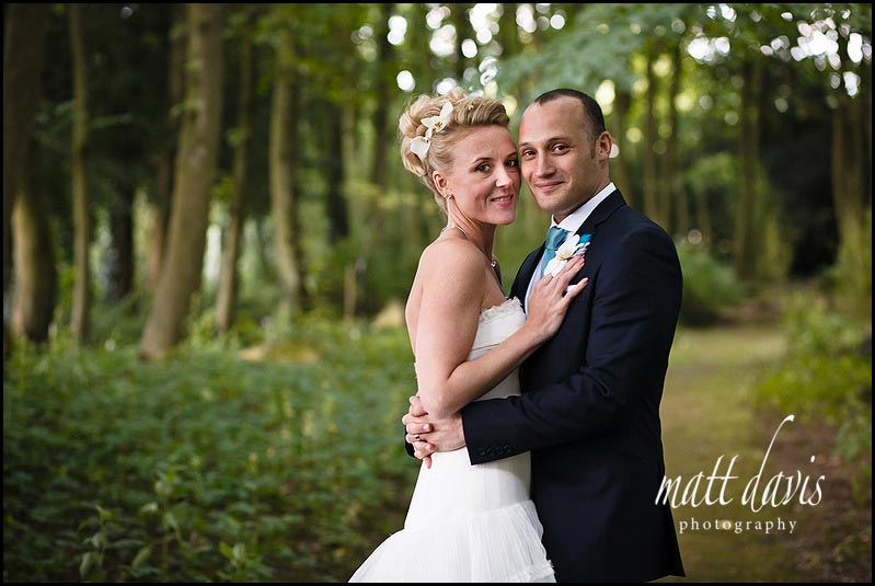 Matara wedding photo of married couple in woods