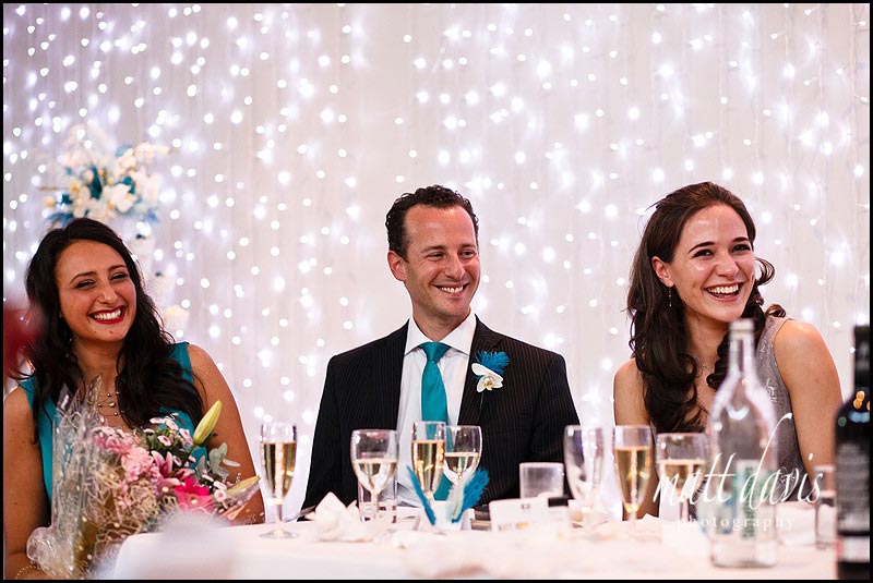 Guests laughing during speeches at Matara wedding