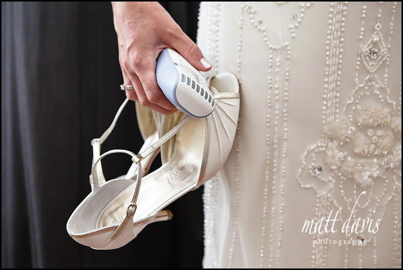 Wedding detail photo of wedding shoes