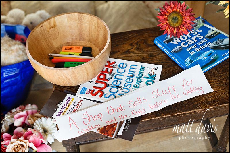 A shop that sells stuff for a wedding sign