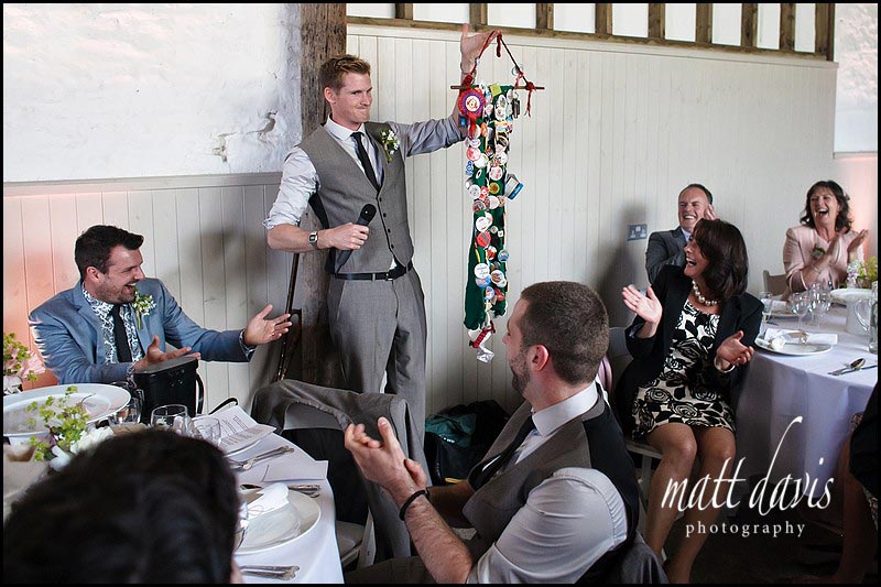 best man props for wedding speech at Friars Court