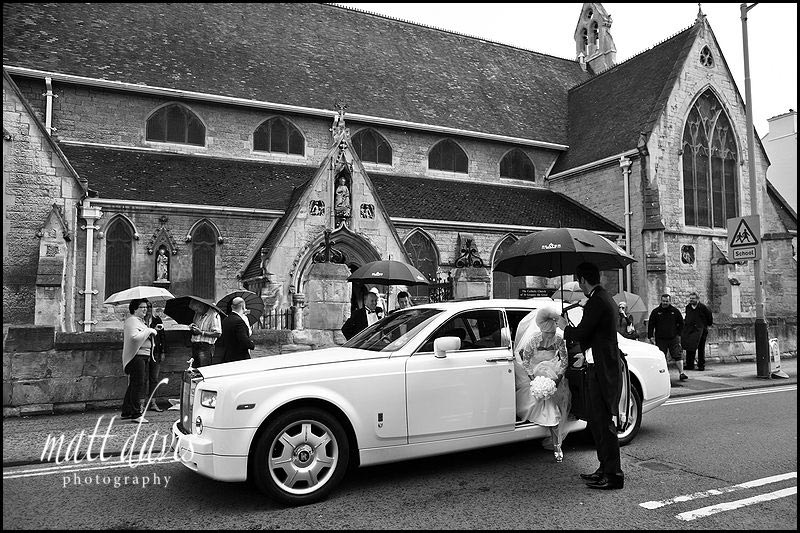 White Rolls Royce Phantom wedding car