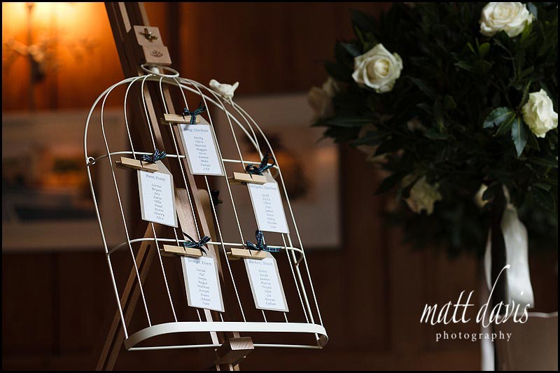 birdcage wedding table plan