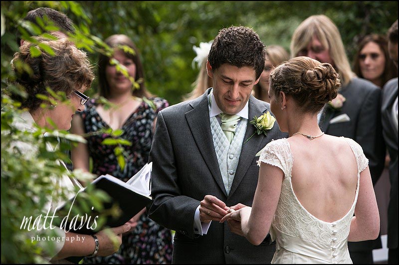 Outdoor wedding ceremony at Friars Court