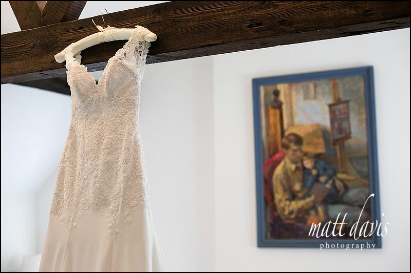 Wedding-photography-Berkeley-Castle-010 Detailed lace wedding dress with delicate straps
