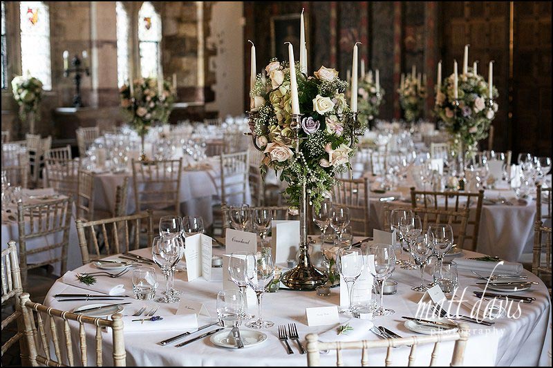 Wedding-photography-Berkeley-Castle-063 Berkeley Castle wedding breakfast table layouts with candle arbors