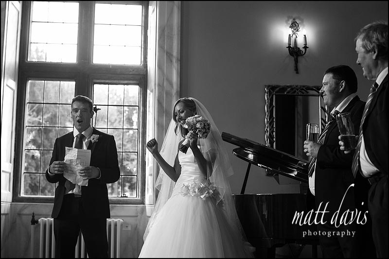 wedding speeches at Clearwell Castle 