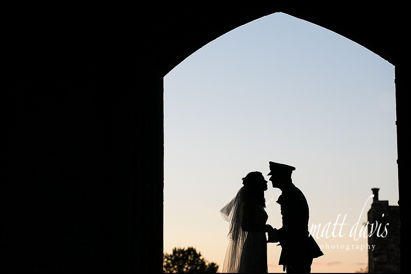 silhouette wedding photo