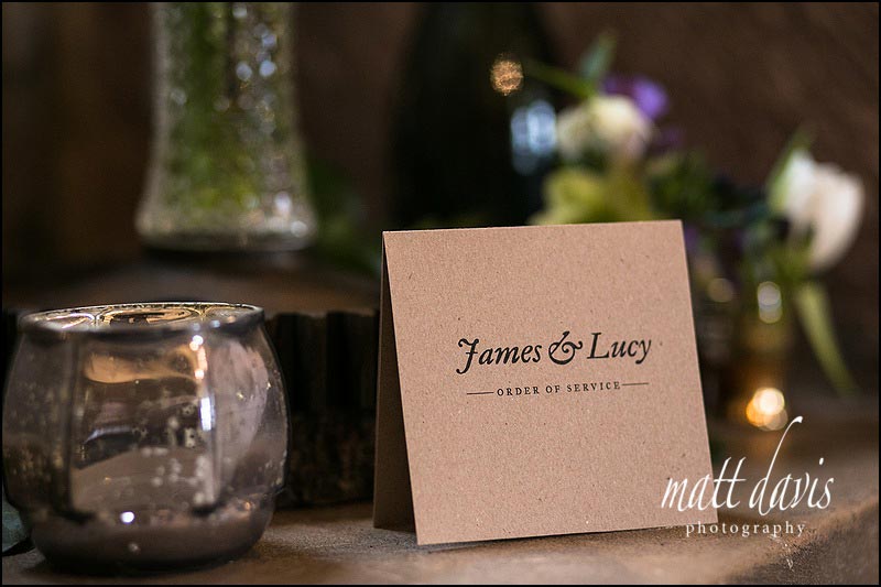 Wedding-at-Berkeley-Castle-020 Simple wedding design for order of service