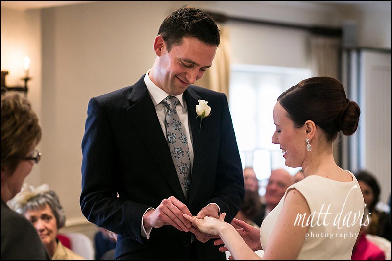 wedding ceremony photography at Manor House Hotel, Gloucestershire