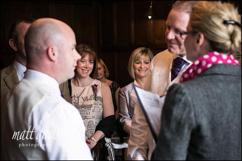 Guests watching a Civil Partnership at Ellenborough Park