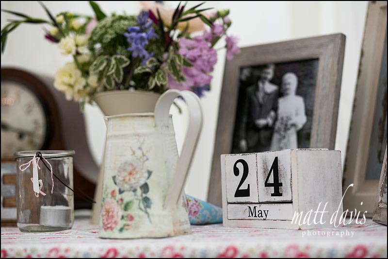 wedding details with a vintage theme