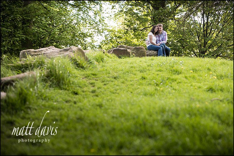 Portrait photography Cheltenham Couple posing for portrait photography in Pittville Park, Cheltenham