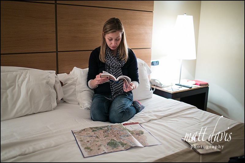 Three days in Rome, studding the travel guide and map