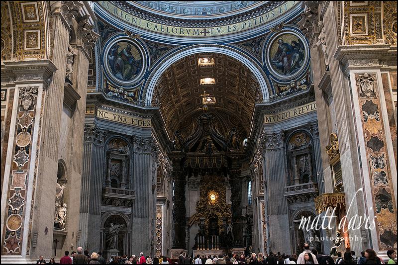 Inside St. Peter's basilica