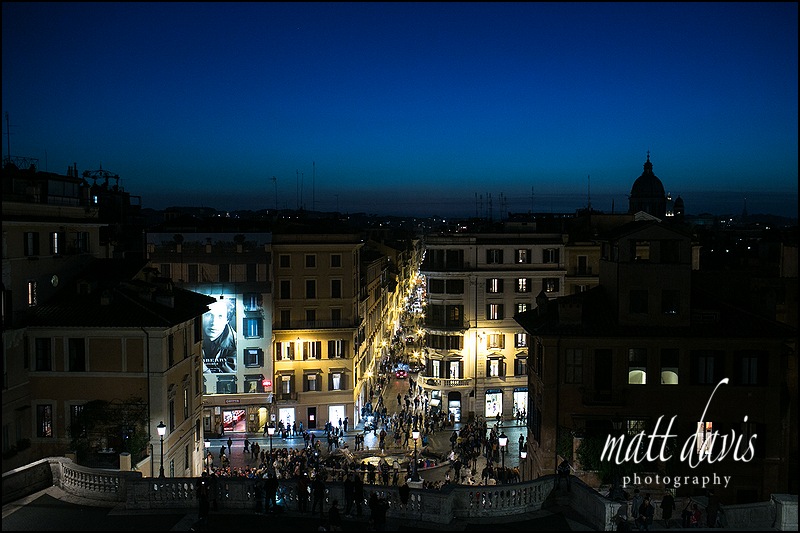A view from the Spanish Steps in Rome