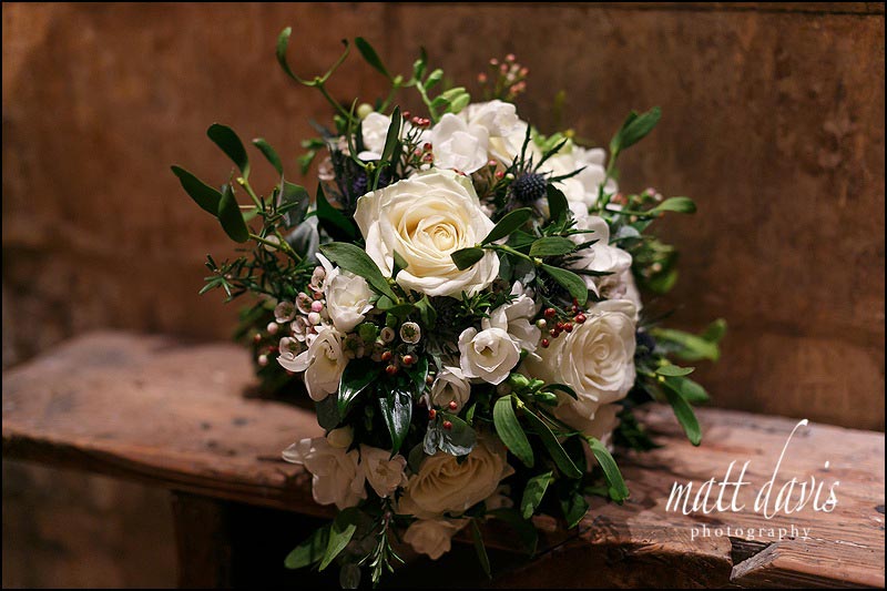Winter wedding flower bouquet