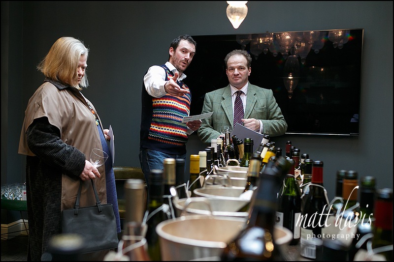 Jake Osbourne SW Area Manager for Bibendum Wines talking to clients