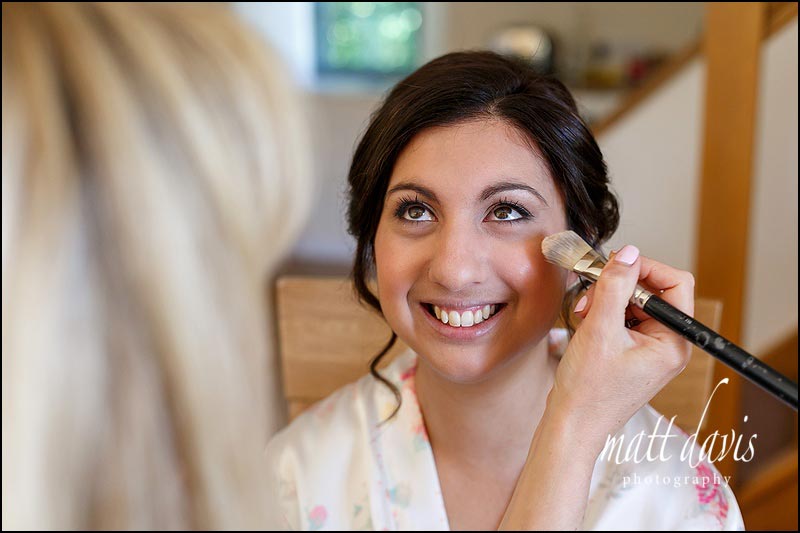 Emily Tarrant make-up artist creating stunning wedding make up.