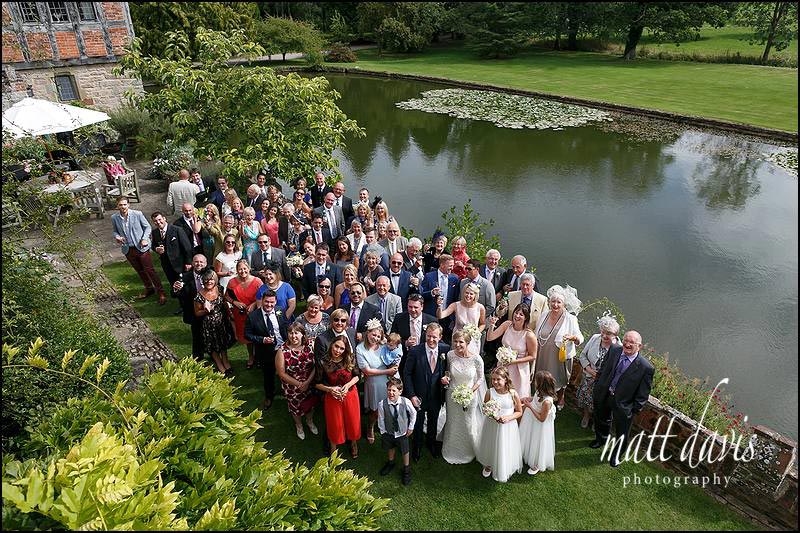 Birtsmorton Court wedding group photo