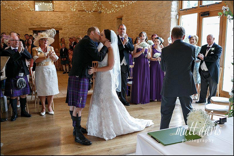 Kingscote Barn wedding photos