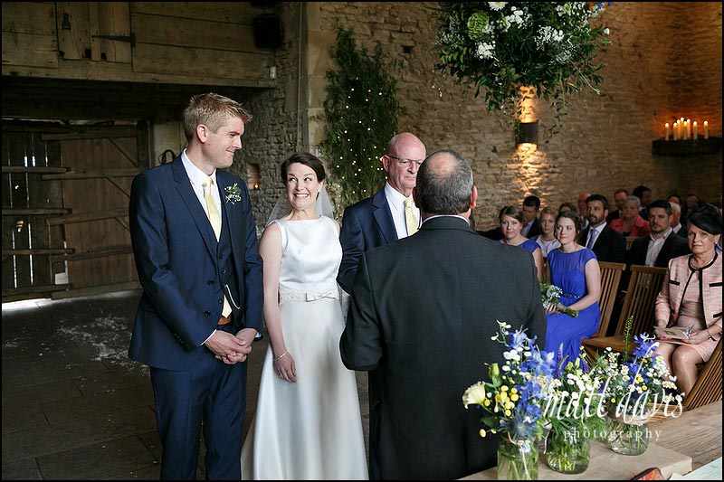 documentary wedding photography during the ceremony at Cripps Stone Barn