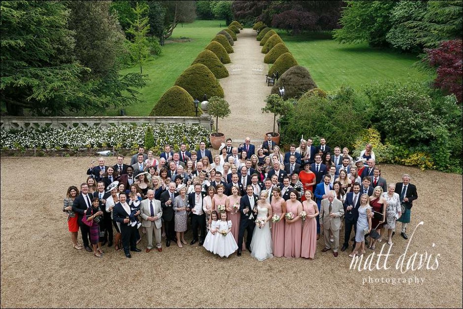 Large wedding group photos at Manor By The Lake